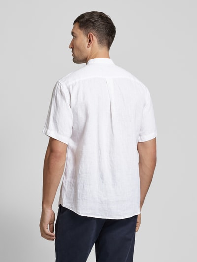 Fynch-Hatton Regular Fit Freizeithemd aus Leinen mit Maokragen Modell 'Summer' Weiss 5