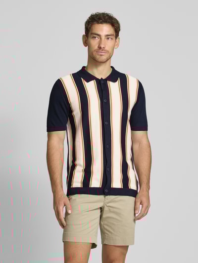 MCNEAL Regular Fit Freizeithemd mit Polokragen Dunkelblau 4