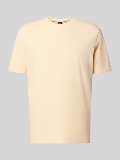 Produktfoto, Regular Fit T-Shirt aus Baumwoll-Mix Modell 'TCHUP' von BOSS für Herren T-Shirt von BOSS Orange in hellem Beige, glatte Struktur