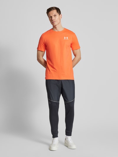 Under Armour T-Shirt mit Label-Print Orange 1