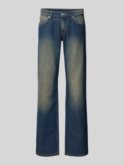 WEEKDAY Straight Fit Jeans im Used-Look Modell 'Arrow' Jeansblau 2