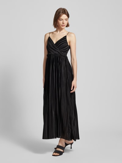 Only Sukienka midi z cienkimi ramiączkami model ‘ELEMA’ Czarny 1