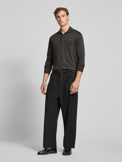 RAGMAN Regular Fit Poloshirt aus Baumwoll-Mix Anthrazit 1