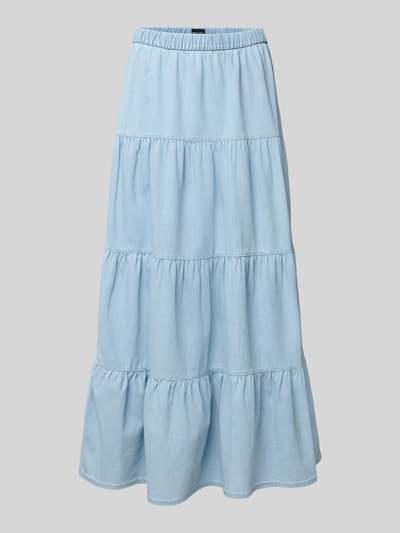 Pieces Długa spódnica jeansowa z mieszanki bawełny model ‘TULA’ Jasnoniebieski 2