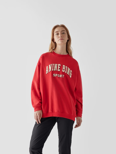 Anine Bing Sweatshirt mit Brand-Schriftzug Rot 4