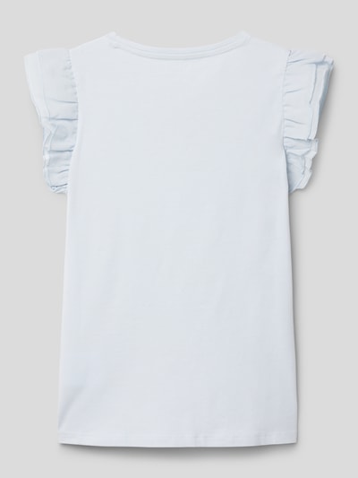 Guess T-shirt met volantmouwen Bleu - 3