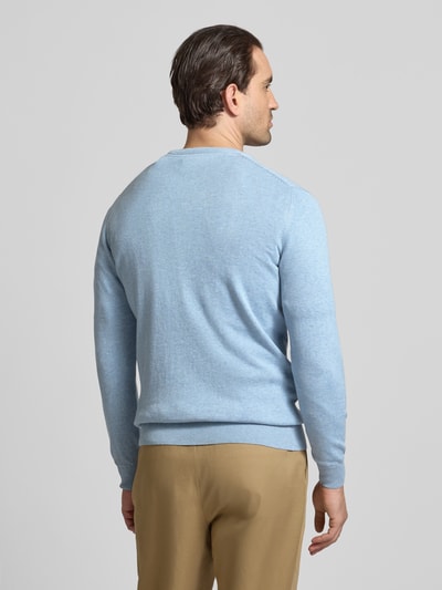 Barbour Regular Fit Strickpullover aus reiner Baumwolle Modell 'PIMA' Hellblau 5