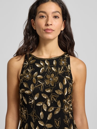Adrianna Papell Abendkleid mit Pailletten und Ziersteinbesatz Black 3