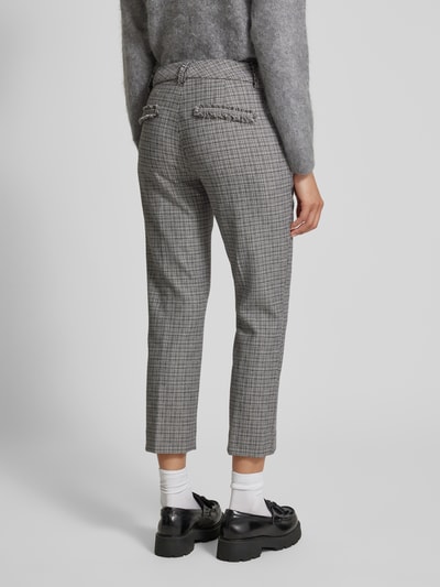 Raffaello Rossi Stoffen broek met verkorte pasvorm, model 'DORA' Lichtgrijs - 5