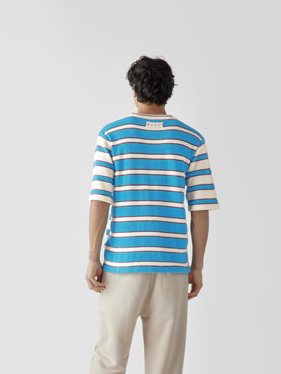 Marni T-Shirt mit Streifenmuster Bleu 5