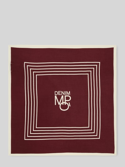 Marc O'Polo DENIM Tuch mit Logo Print Bordeaux 3
