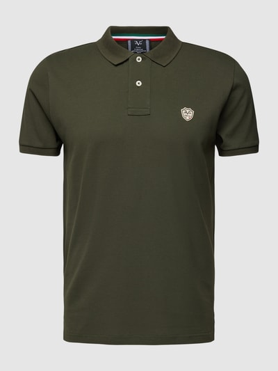 19V69 Italia Poloshirt mit Label-Patch Modell 'Emilio' Oliv 2