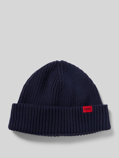 HUGO Beanie aus Schurwoll-Mix Modell 'XUSH' Marine 1