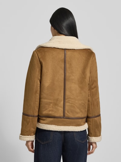 Lauren Ralph Lauren Kurtka o kroju regular fit z imitacji skóry z obszyciem z imitacji futra Camel 5