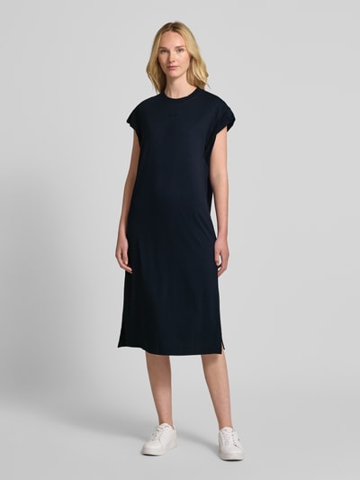 BOSS Orange T-Shirt-Kleid mit Label-Stitching Modell 'Edress' Marine 4