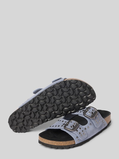 Verbenas Sandalen van leer, model 'RANDELL SERRAJE TACHAS' Lichtblauw - 4