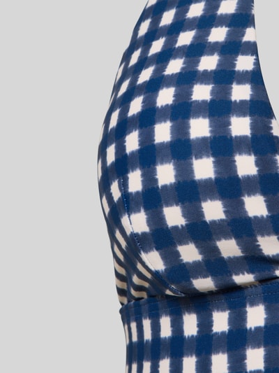 Marc O'Polo Bikini-Oberteil mit Neckholder Modell 'GINGHAM TRIANGLE TOP' Blau 2