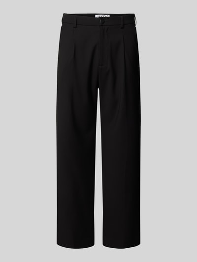 JAKE*S STUDIO MEN Regular Fit Bundfaltenhose mit Gürtelschlaufen Black 2