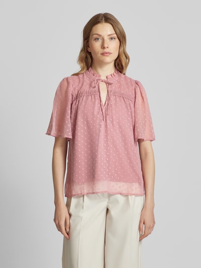 Vero Moda Regular Fit Bluse mit Spitzendetail Modell 'LEAH' Altrosa 4