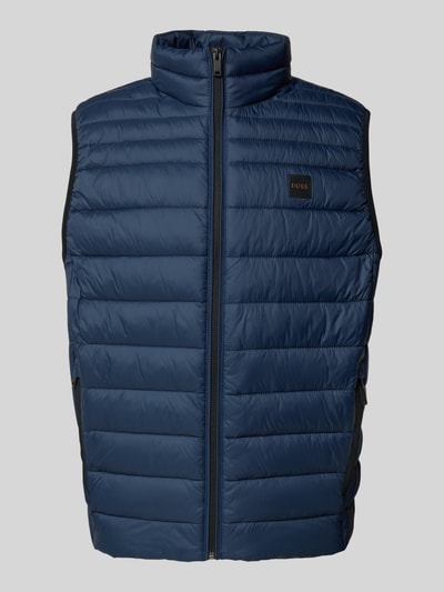 BOSS Orange Slim fit bodywarmer met ritszakken, model 'ODENO2' Marineblauw - 2