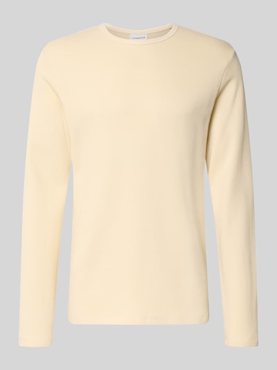 Lindbergh Shirt met lange mouwen, ronde hals en labeldetail Steengrijs - 2