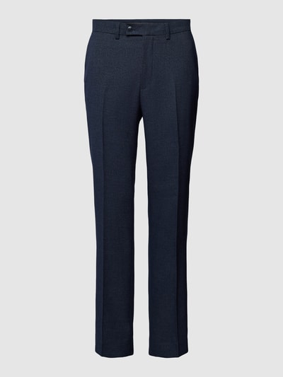 Christian Berg Men Stoffen broek met structuurmotief Donkerblauw - 2