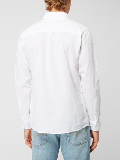 Colourful Rebel Regular Fit Leinenhemd Modell 'Caleb' Weiss 5