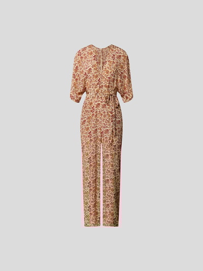 Vanessa Bruno Jumpsuit mit floralem Allover-Muster Ecru meliert 2