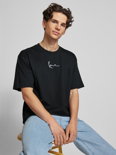 KARL KANI T-Shirt mit Label-Stitching Black 3