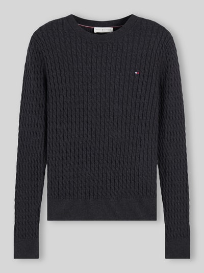 Tommy Hilfiger Regular fit pullover van pure katoen ' Donkergrijs - 2