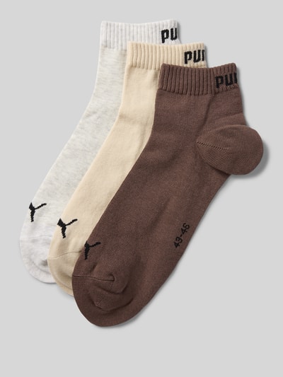 PUMA Sokken met labelprint in een set van 3 paar Beige - 1