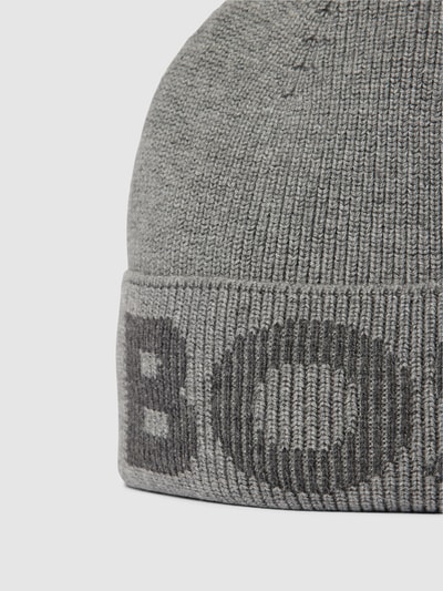 BOSS Beanie mit Label-Motiv Modell 'Lamichetto' Hellgrau 2