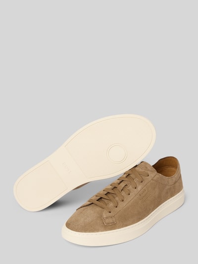 BOSS Low Top Sneaker aus reinem Rindnubuk Modell 'Kieran_Tenn_wcsd' Beige 4