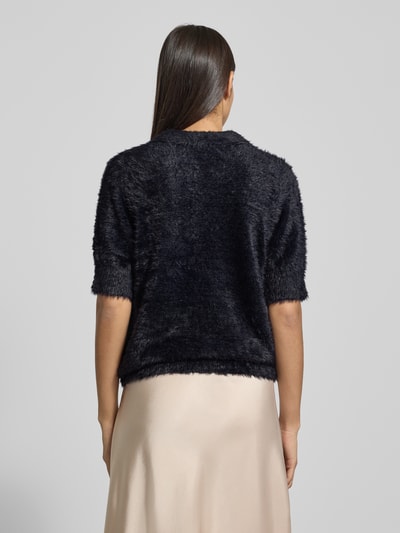 Christian Berg Woman Strickpullover mit 1/2-Arm und Knopfleiste Black 5