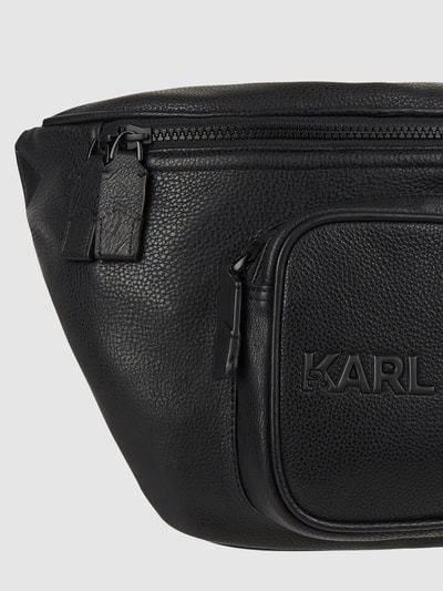 Karl Lagerfeld Torba na ramię ze skóry Czarny 3