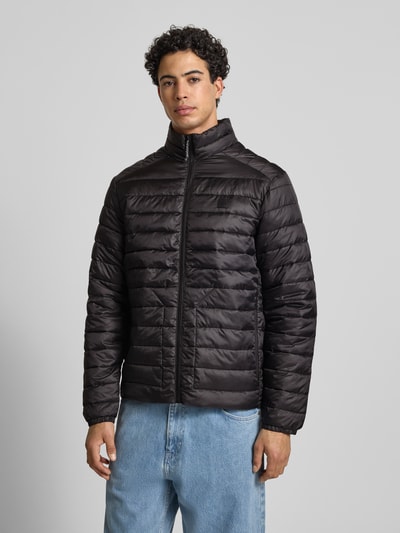 Jack & Jones Steppjacke mit Stehkragen und Reißverschlusstaschen Black 4