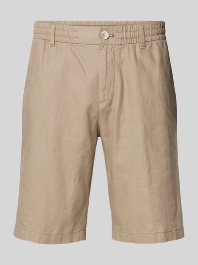 Tom Tailor Denim Regular Fit Leinenshorts mit Gesäßtasche Beige 2