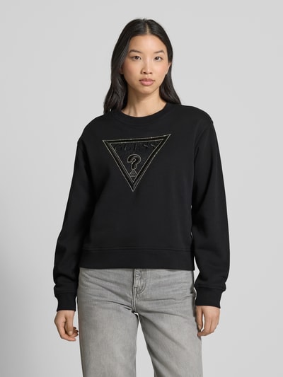 Guess Sweatshirt mit Label-Detail BLACK 4