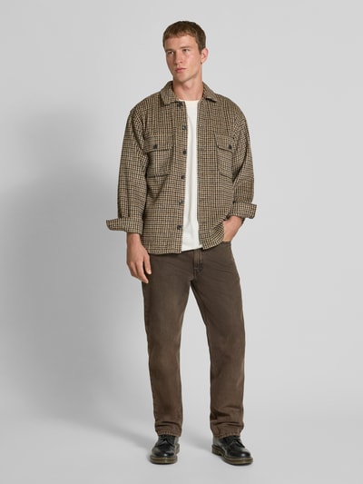 Jack & Jones Regular Fit Hemdjacke mit Brusttaschen Modell 'BRADLEY' Sand 1