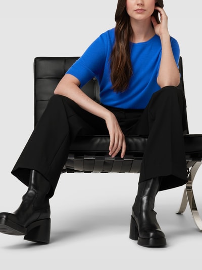 s.Oliver BLACK LABEL T-shirt in tricotlook Koningsblauw - 3