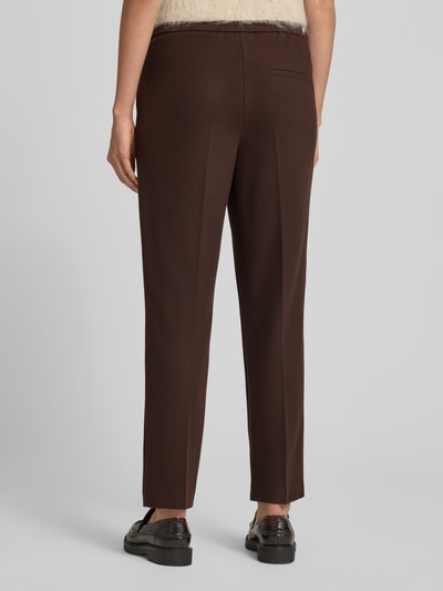 Stehmann Stoffen broek met elastische band, model 'Myriel' Donkerbruin - 5