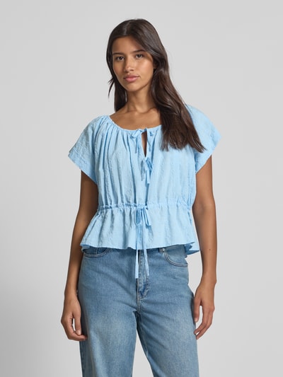 Scotch & Soda Regular Fit Bluse mit Strukturmuster Hellblau 4