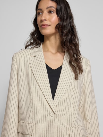 YAS Regular Fit Blazer aus Viskose-Leinen-Mix Modell 'LIRU' Offwhite 3