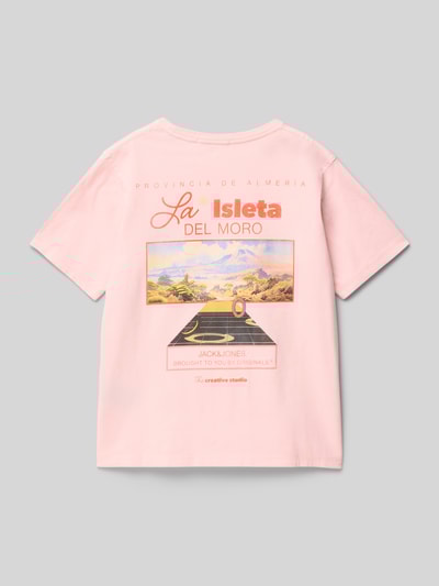 Jack & Jones T-Shirt mit Label-Print Modell 'ALMERIA' Rosa 3