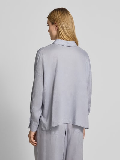 Drykorn Bluzka lniana o kroju relaxed fit z kieszenią na piersi model ‘NAMIDA’ Jasnoniebieski 5