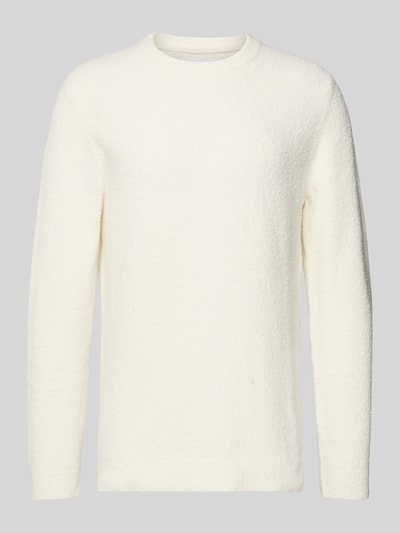 Samsøe Samsøe Regular Fit Strickpullover aus Baumwoll-Mix mit Leinen-Anteil Modell 'SANINO' Offwhite 2