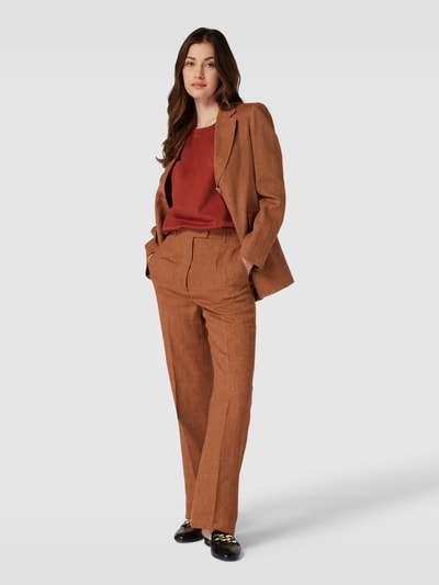 Max Mara Studio Hose mit Bügelfalten Modell 'ALCANO' Terra 1