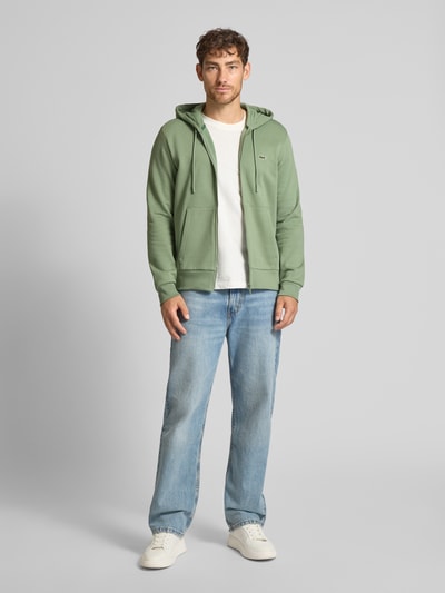 Lacoste Bluza rozpinana o kroju regular fit z mieszanki bawełny Zielony 1