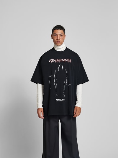 VETEMENTS Oversized T-Shirt mit Label-Print Black 4