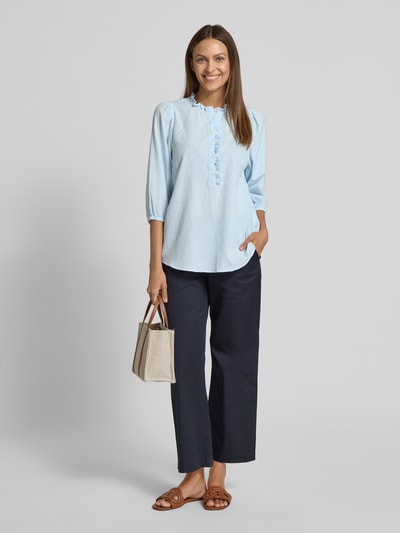 FREE/QUENT Regular fit blouse met 3/4-mouwen, model 'Rolly' Lichtblauw - 1